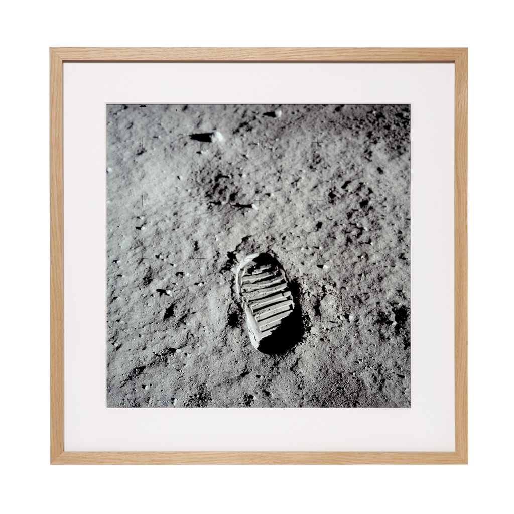 Nasa image: footprint of Buzz Aldrin