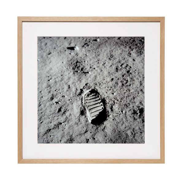Nasa image: footprint of Buzz Aldrin