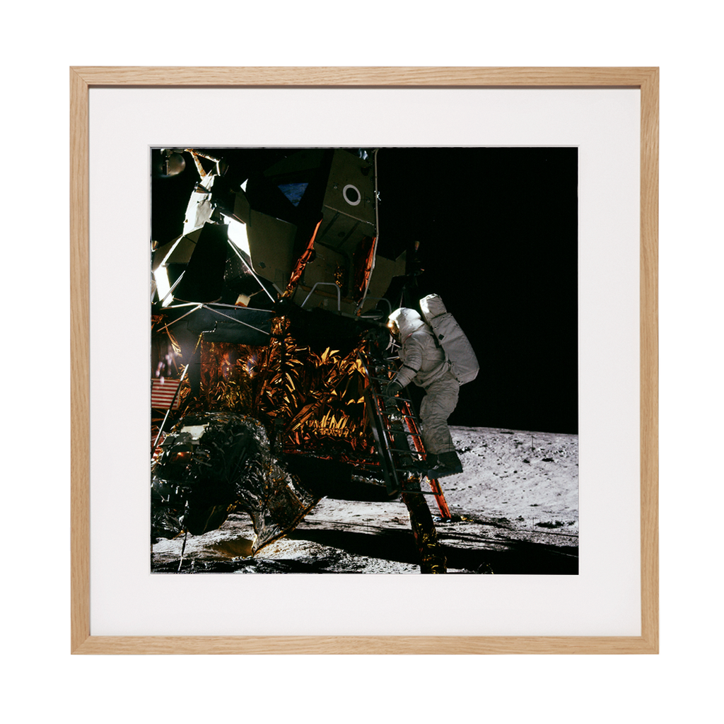 Nasa image: Pete Conrad exits the lunar module