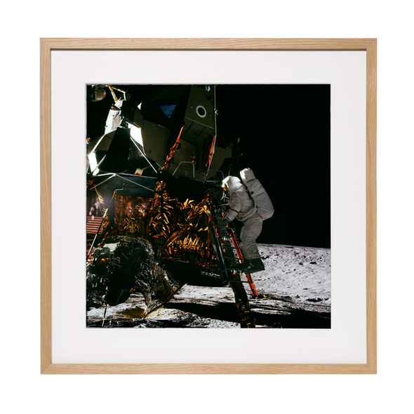 Nasa image: Pete Conrad exits the lunar module