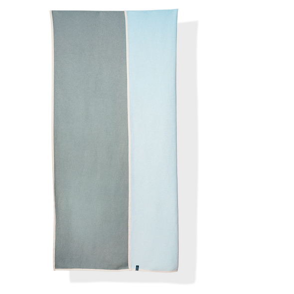 Bedspread cotton gray / light blue